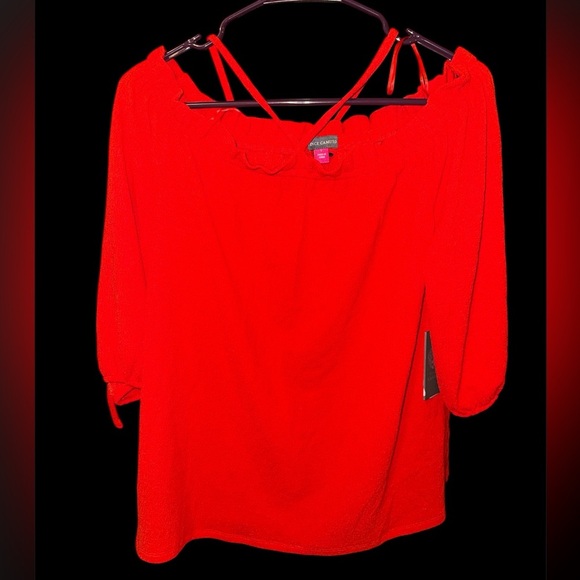 NWT Vince Camuto Off-Shoulder Red Top - Picture 2 of 6